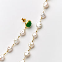 Elga Jade Pearl Earrings