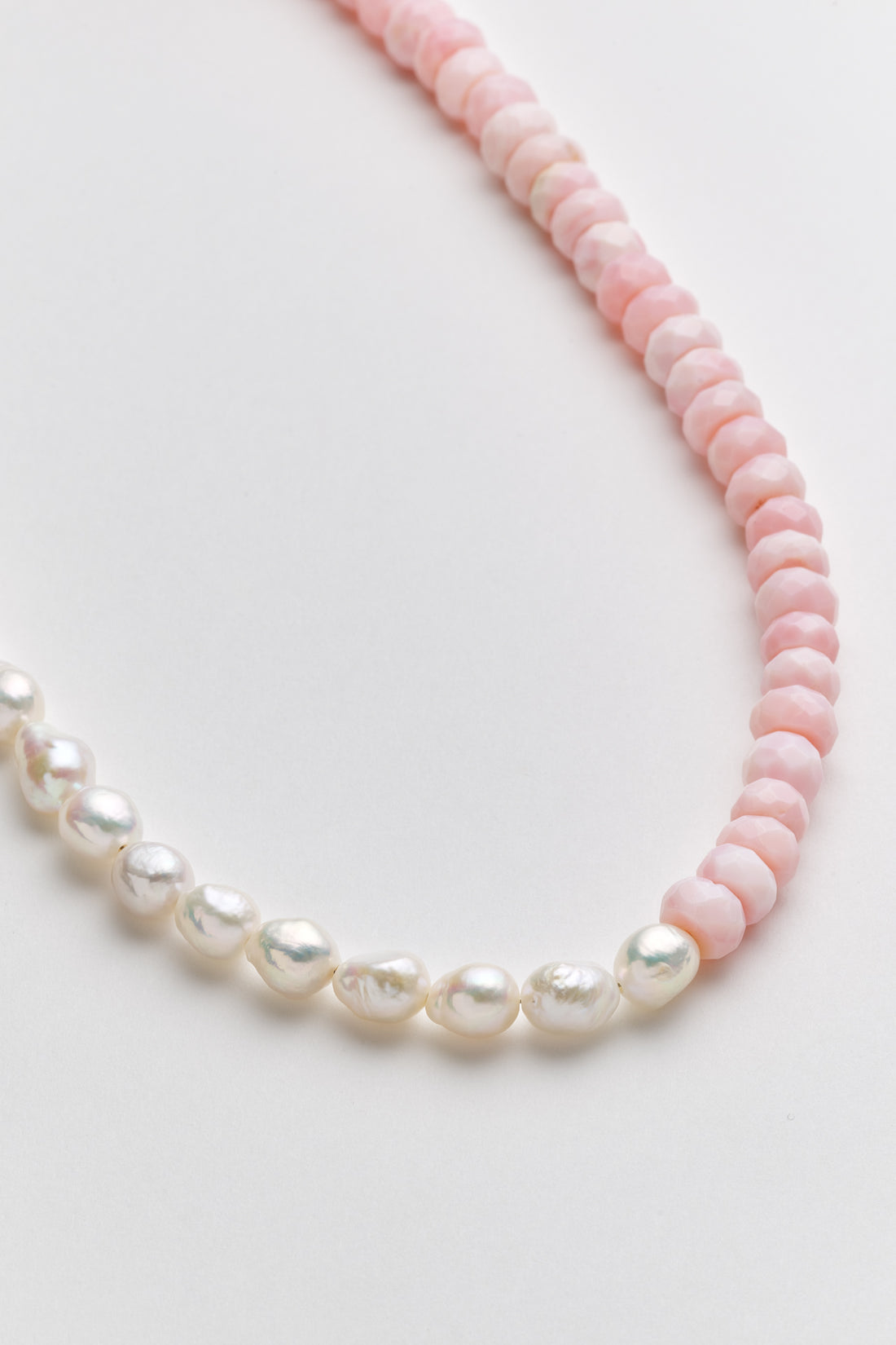 Pink Opal Two stories Necklace