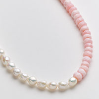 Pink Opal Two stories Necklace