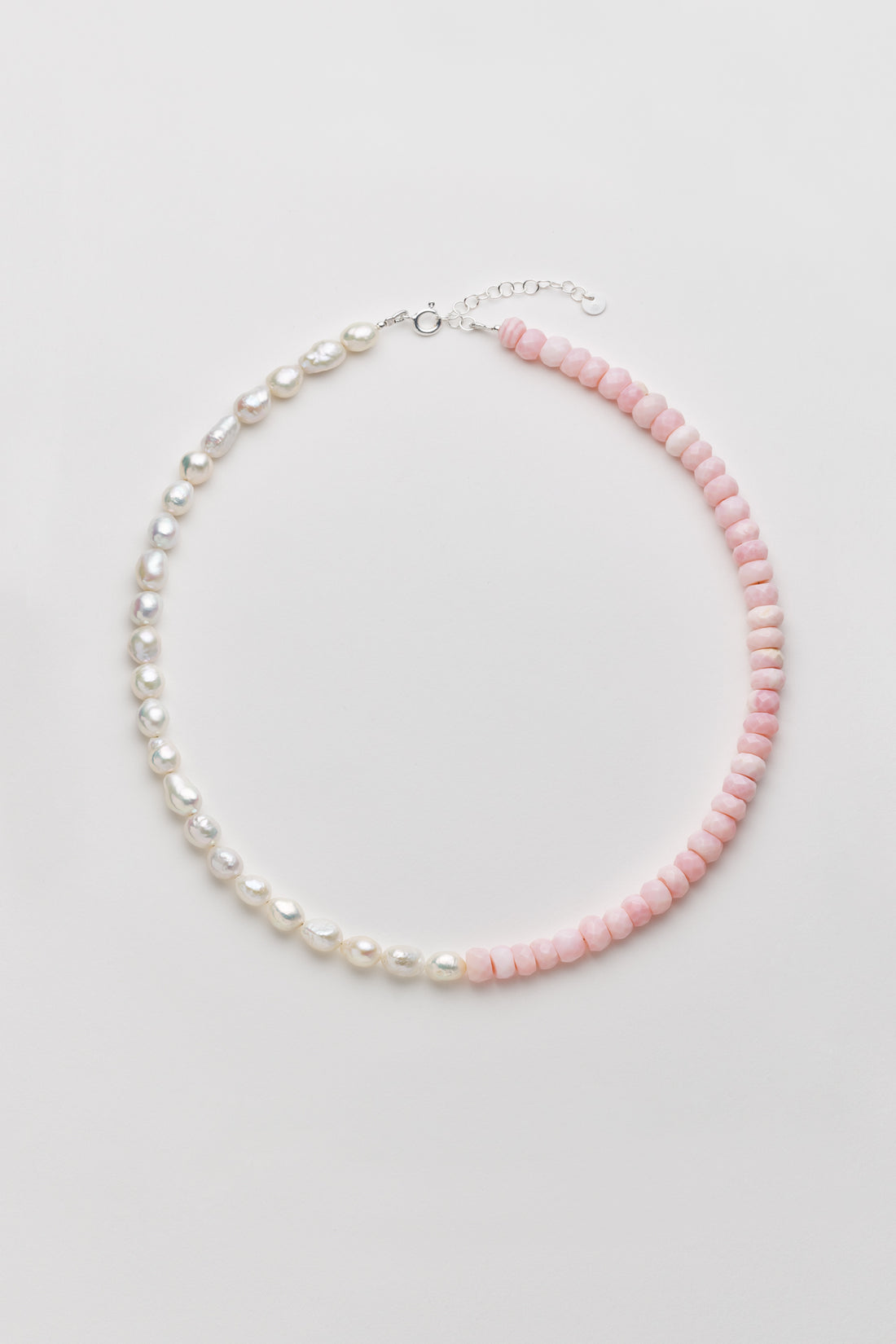 Pink Opal Two stories Necklace