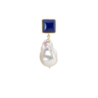 Pearl Earring Lapislazuli