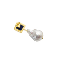 Pearl Earring Lapislazuli