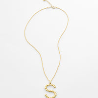 Large Initial pendant chain Necklace