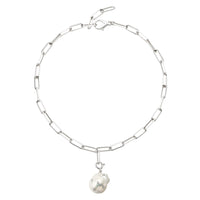 Pearl pendant with set Zircons