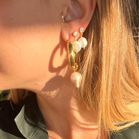 Zelda Hoops with Pearls