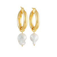Zelda Hoops with Pearls