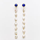 Daria Lapis Pearl Earrings