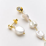 Ilenia Mismatched Pearl Earrings