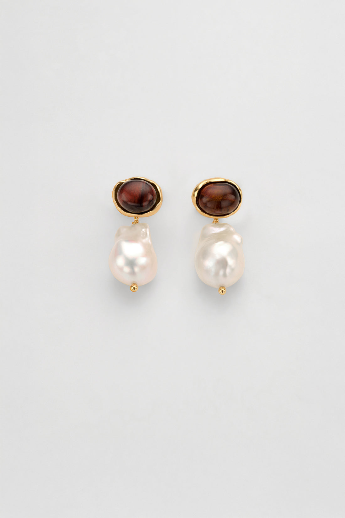 Stella Gemstone Pearl Earrings