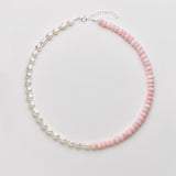 Pink Opal Two stories Necklace