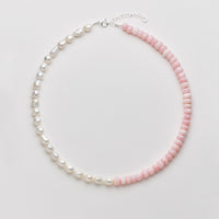 Pink Opal Two stories Necklace