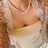 Chalcedony Two stories Necklace