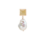 Pearl Earring Yellow Quartz Rose Gold