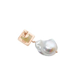 Pearl Earring Yellow Quartz Rose Gold