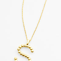 Large Initial pendant chain Necklace