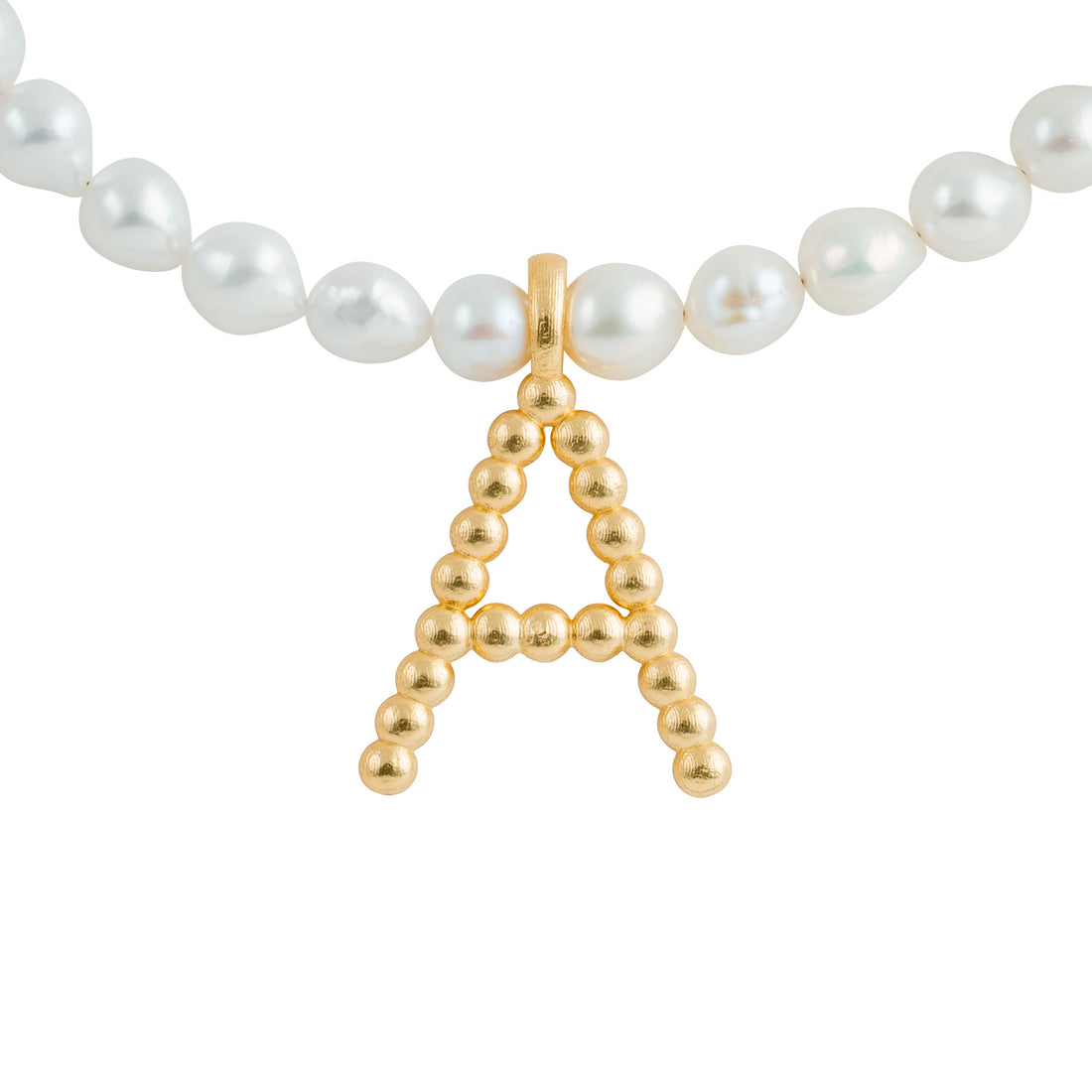 Pearl Necklace with Initial
